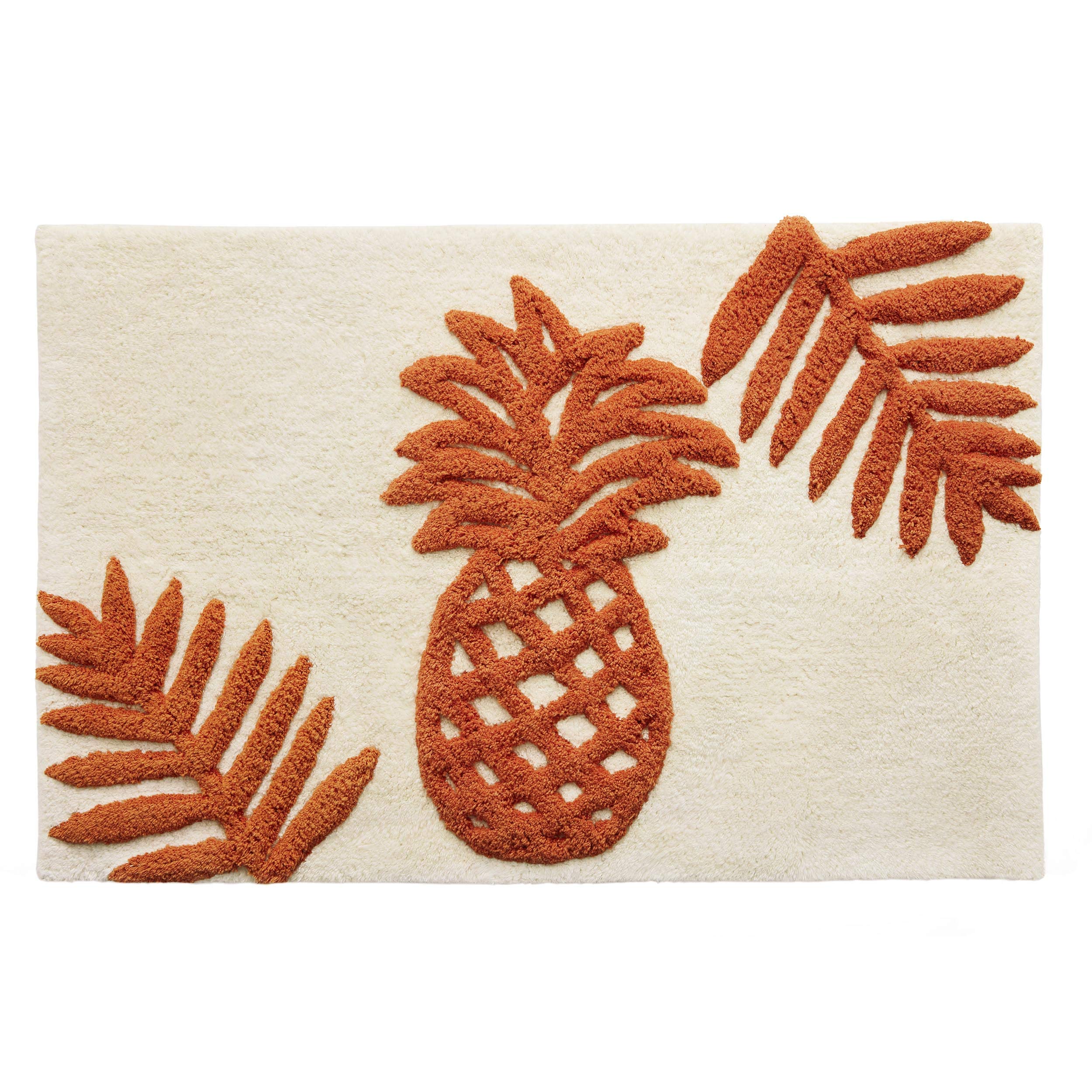 Tommy BahamaTommy Bahama - Bathroom Rug, Cotton Bath Mat, Highly Absorbent Bathroom Decor (Batik Pineapple Orange, 20" x 30")