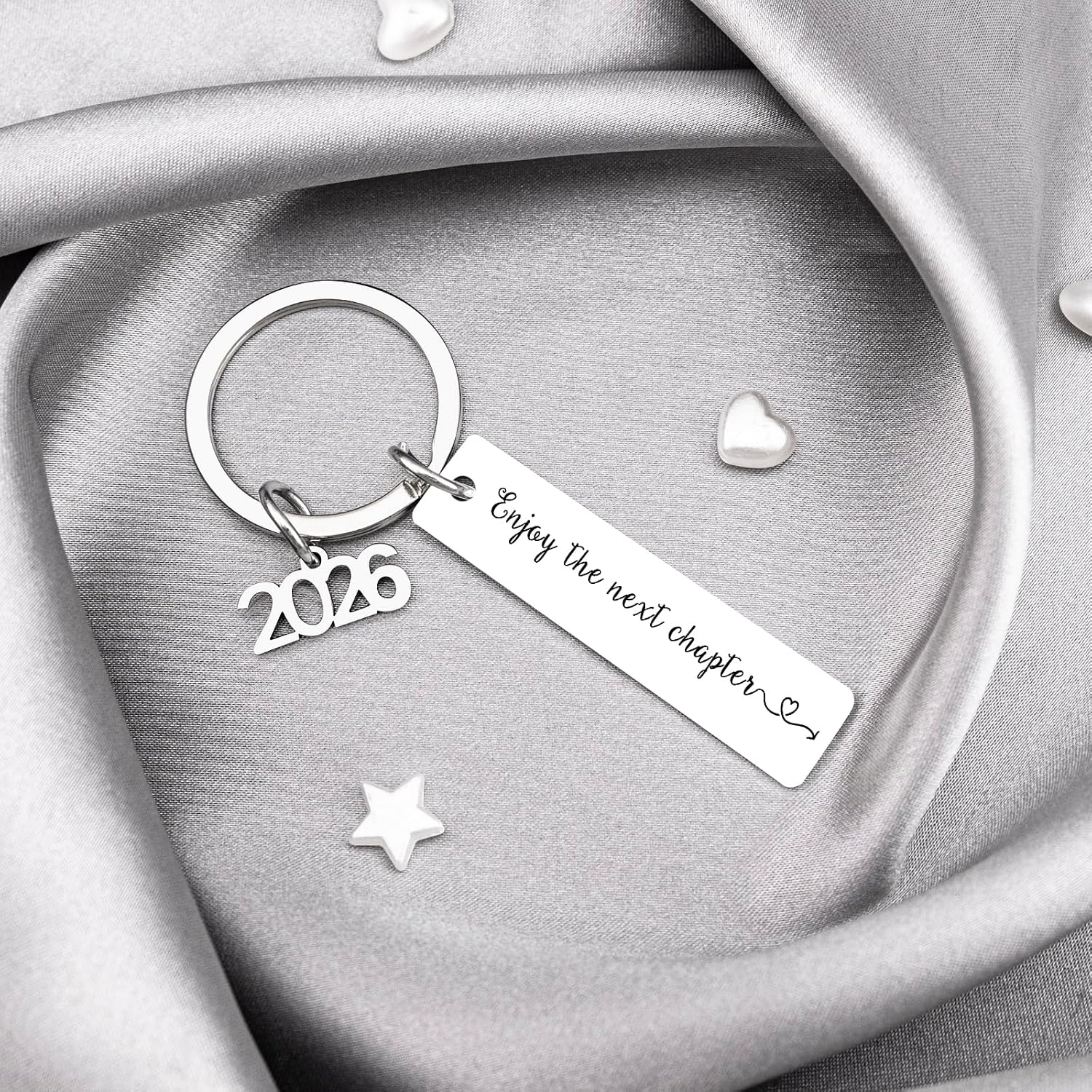 8 Pcs Class of 2026 Keychain College Graduation Gifts for College Girls Graduation Gifts for Women Men Middle High School Masters Degree Graduate Gift Ideas Senior 2026 Keyring