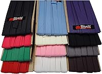 Vista 2 de Hobby Trendy - Cinta de encuadernación al bies de algodón, doble pliegue, 0.394 in, 3/8 pulgadas (5 yardas), color azul