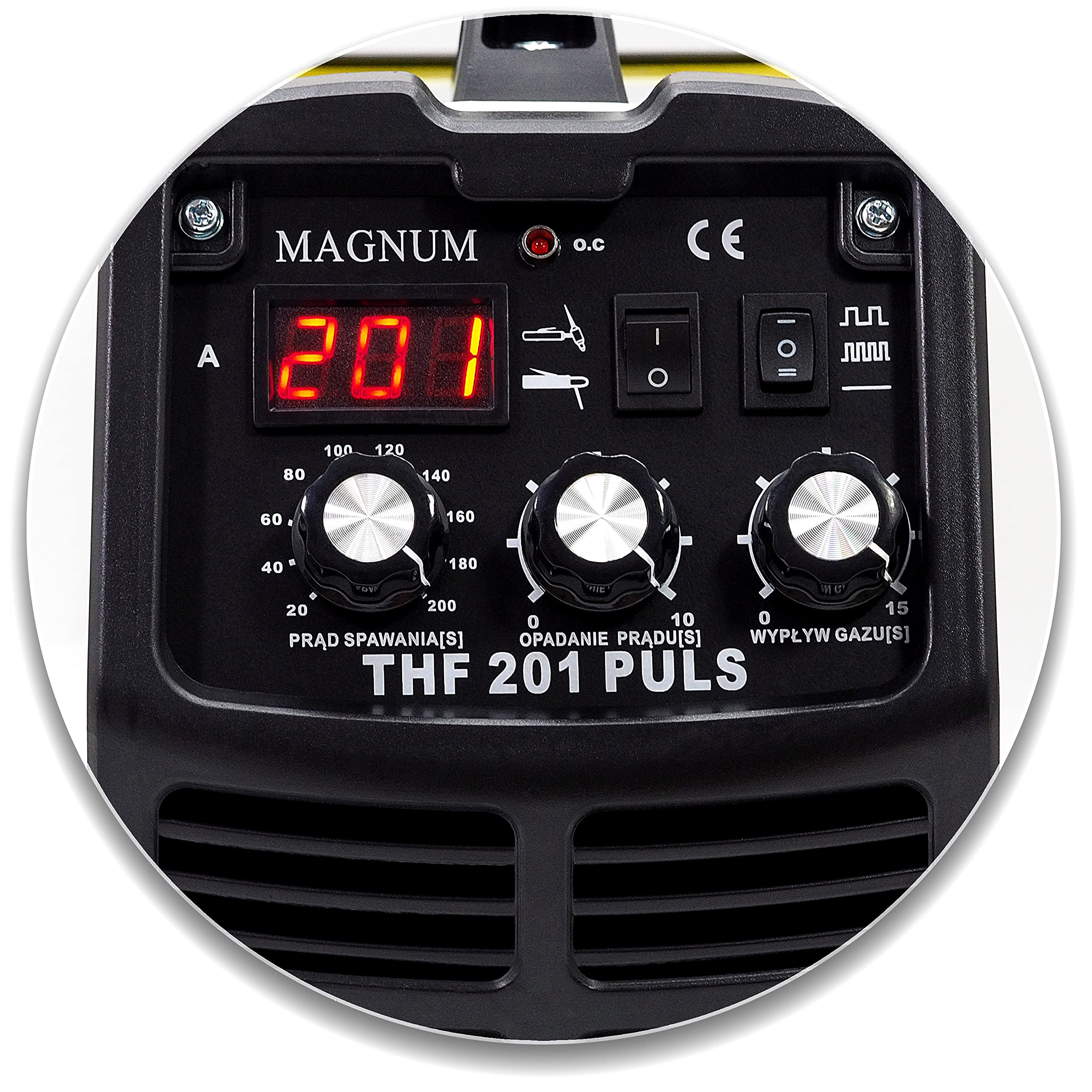 Magnum™ THF 201 Puls WIG DC HF spawarka inwertorowa 200 A spawarka stal szlachetna TIG PULSE