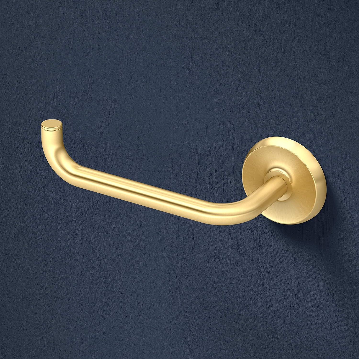 Gatco 5052 Designer II Euro Toilet Paper Holder, Brushed Brass/Wall Mount Toilet Tissue Paper Holder for Bathroom