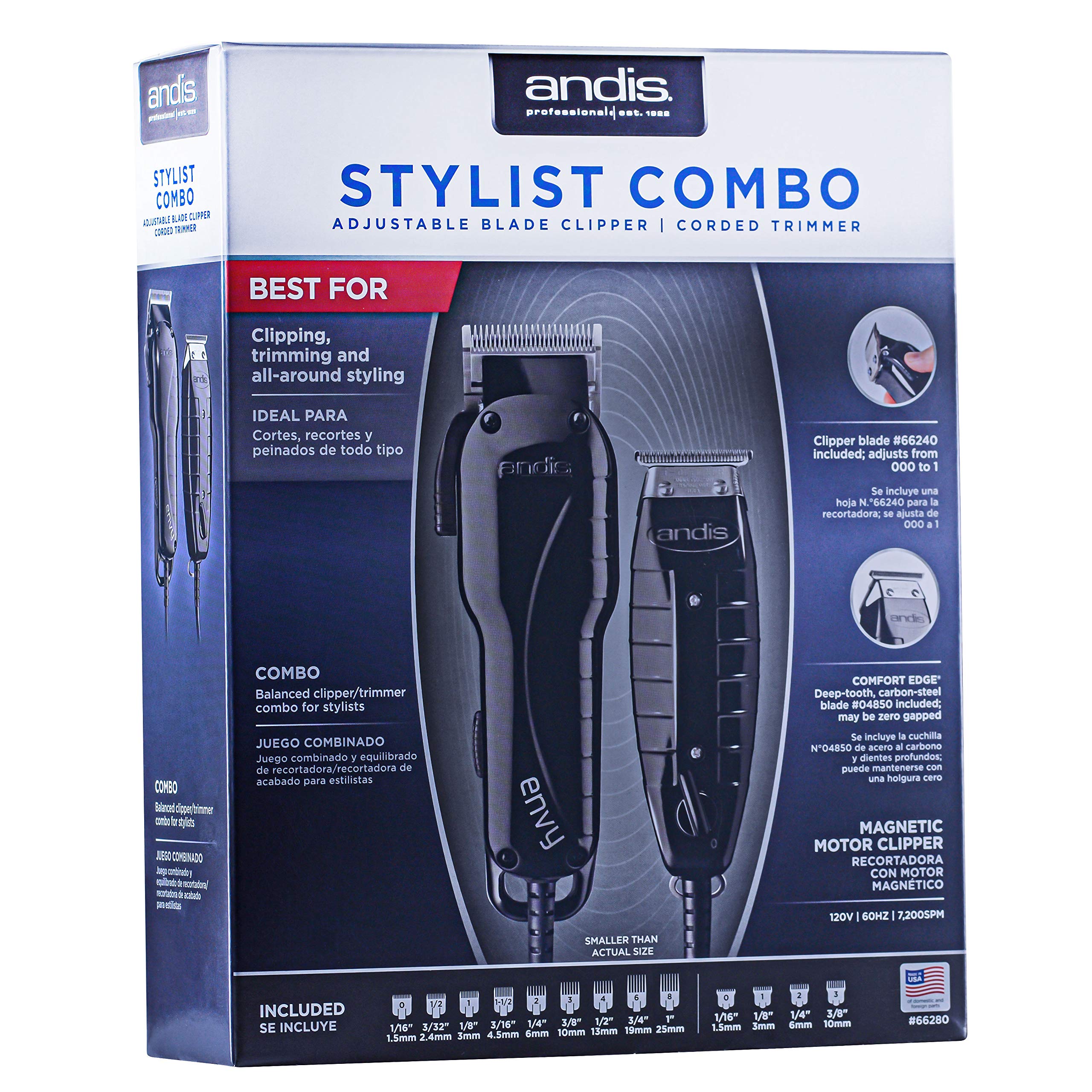 Andis Stylist ComboPowerful Highspeed adjustable clipper blade & T