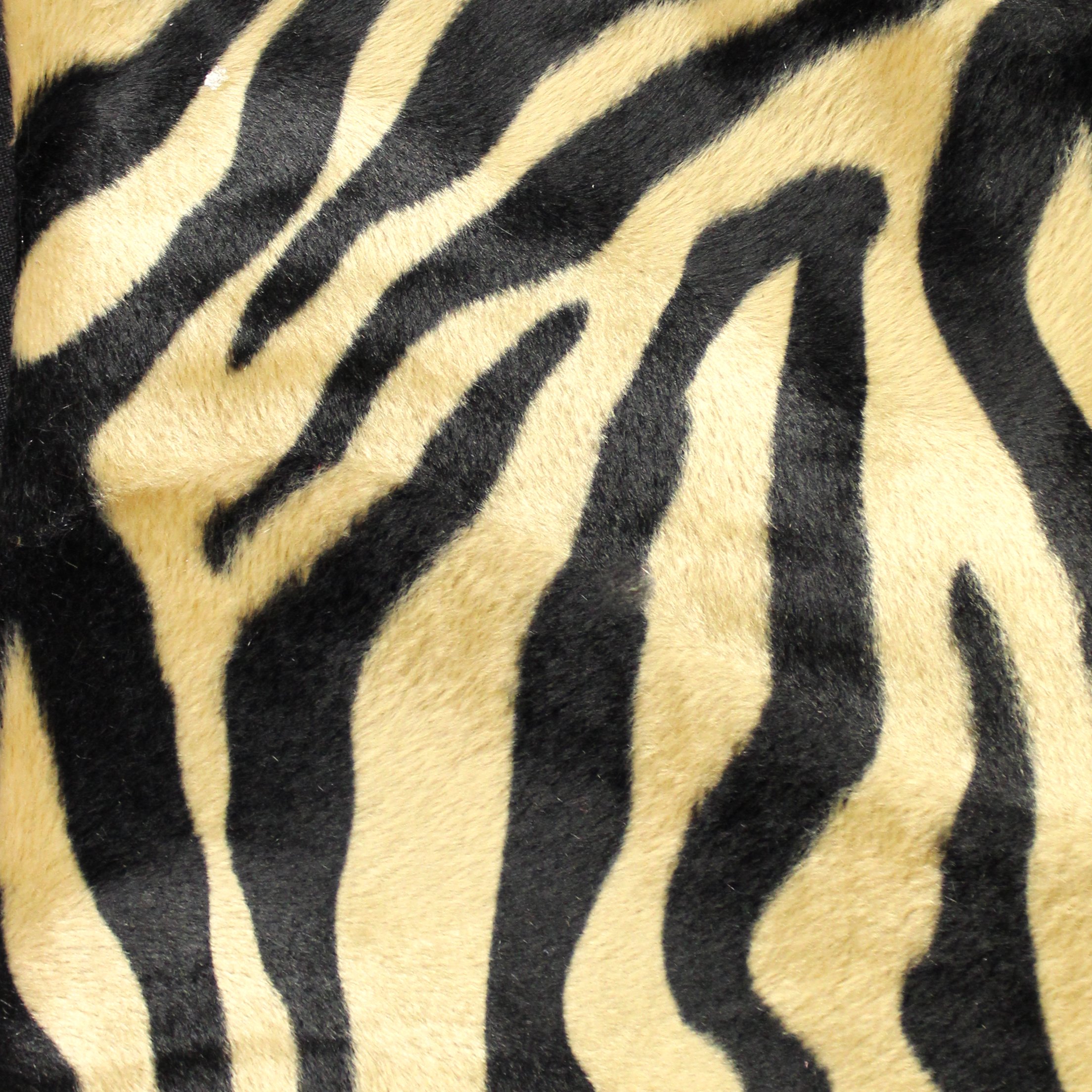 Amazon.com: Velboa Faux Fake Fur Short Pile Black and Brown Zebra