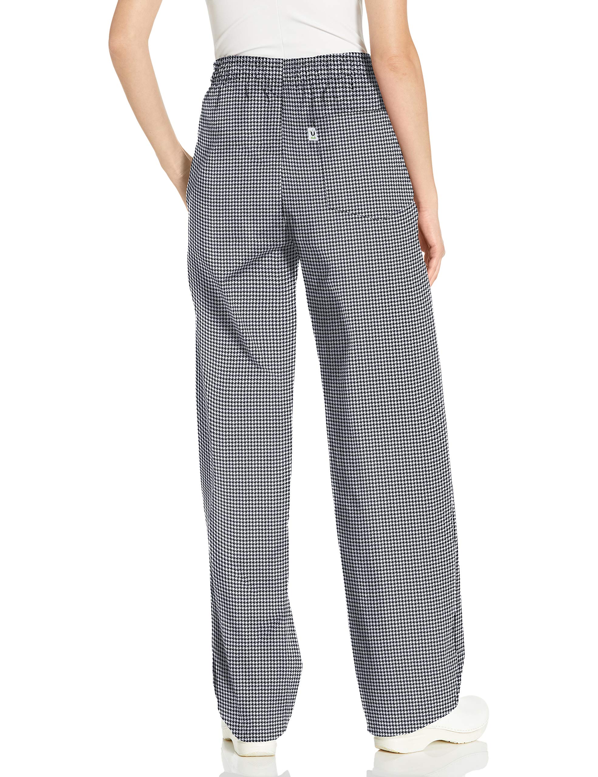 Best Textile Unisex Contemporary Black & White Check Baggy Chef Pants (XS)