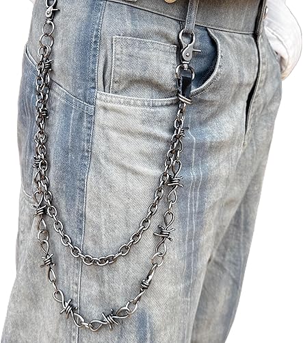 Miniatura 69 de Cadenas punk unisex para pantalones, cadenas de cinturón de alta resistencia, pantalones de hip hop, cadena de jeans con cierres de langosta