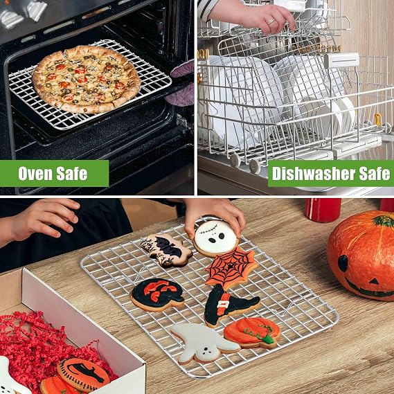 Homikit 8.7x6.3 Stainless Steel Mini Cooling Rack Set Fit 9x7 Sheet Pan