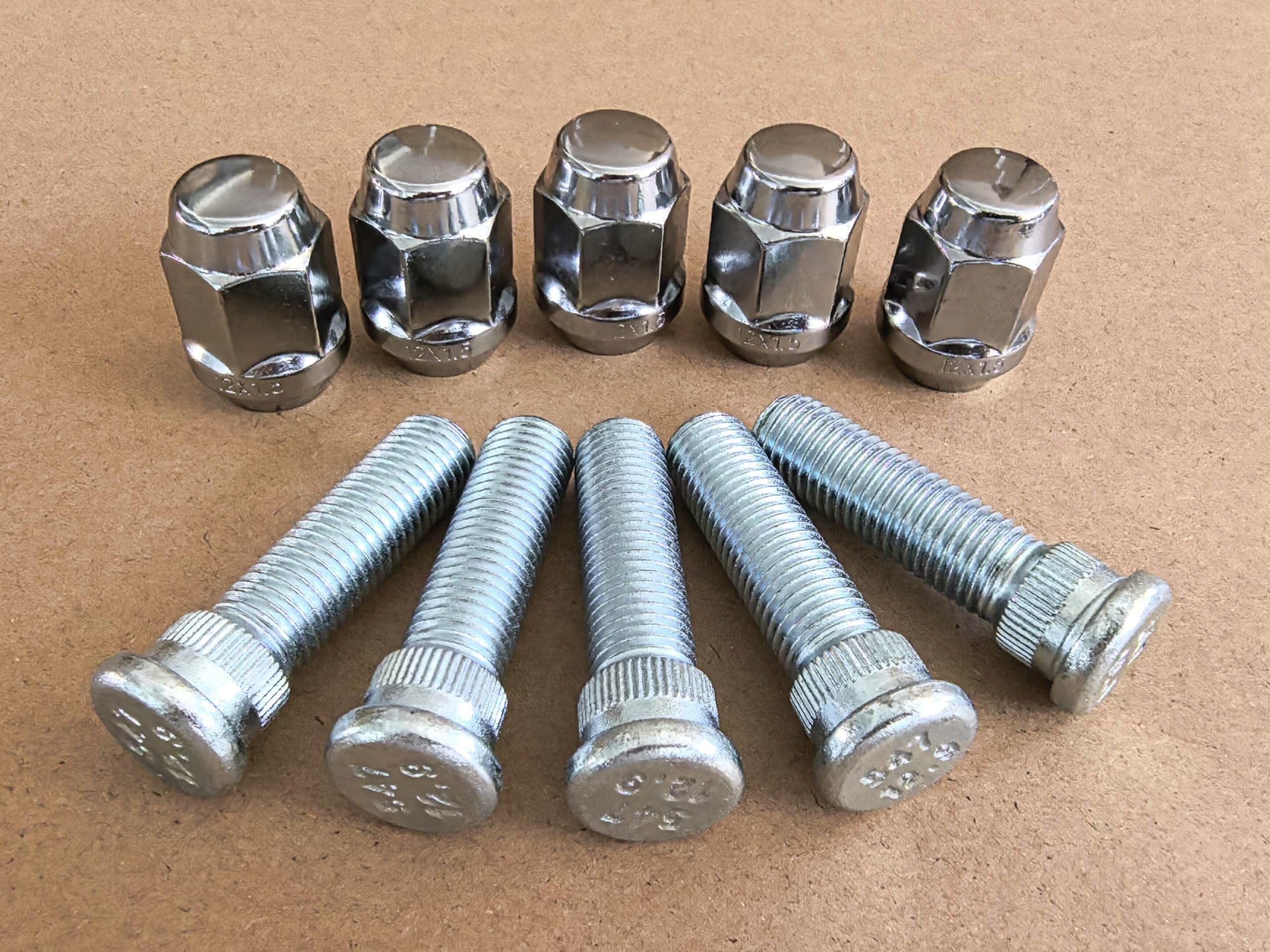 Pernos de rueda M12x1.50 de 47.2mm tuercas 610-547 para Dodge y Jeep 08-13 6