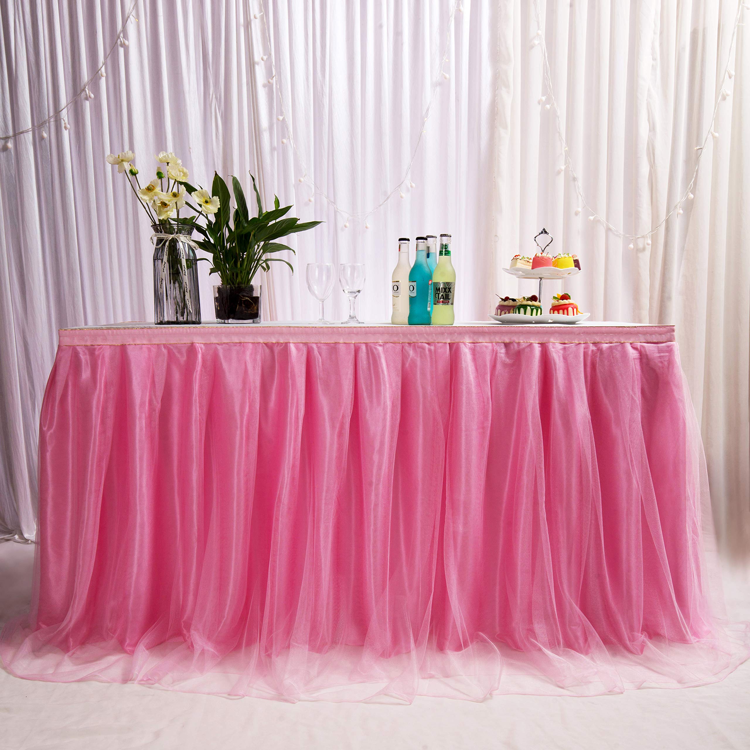 6 Gonne Per Tavolo Cocktail In Spandex 80x110 Cm – Elasticizzate, Drappeggio Ondulato, Per Matrimoni E Feste, Bianco