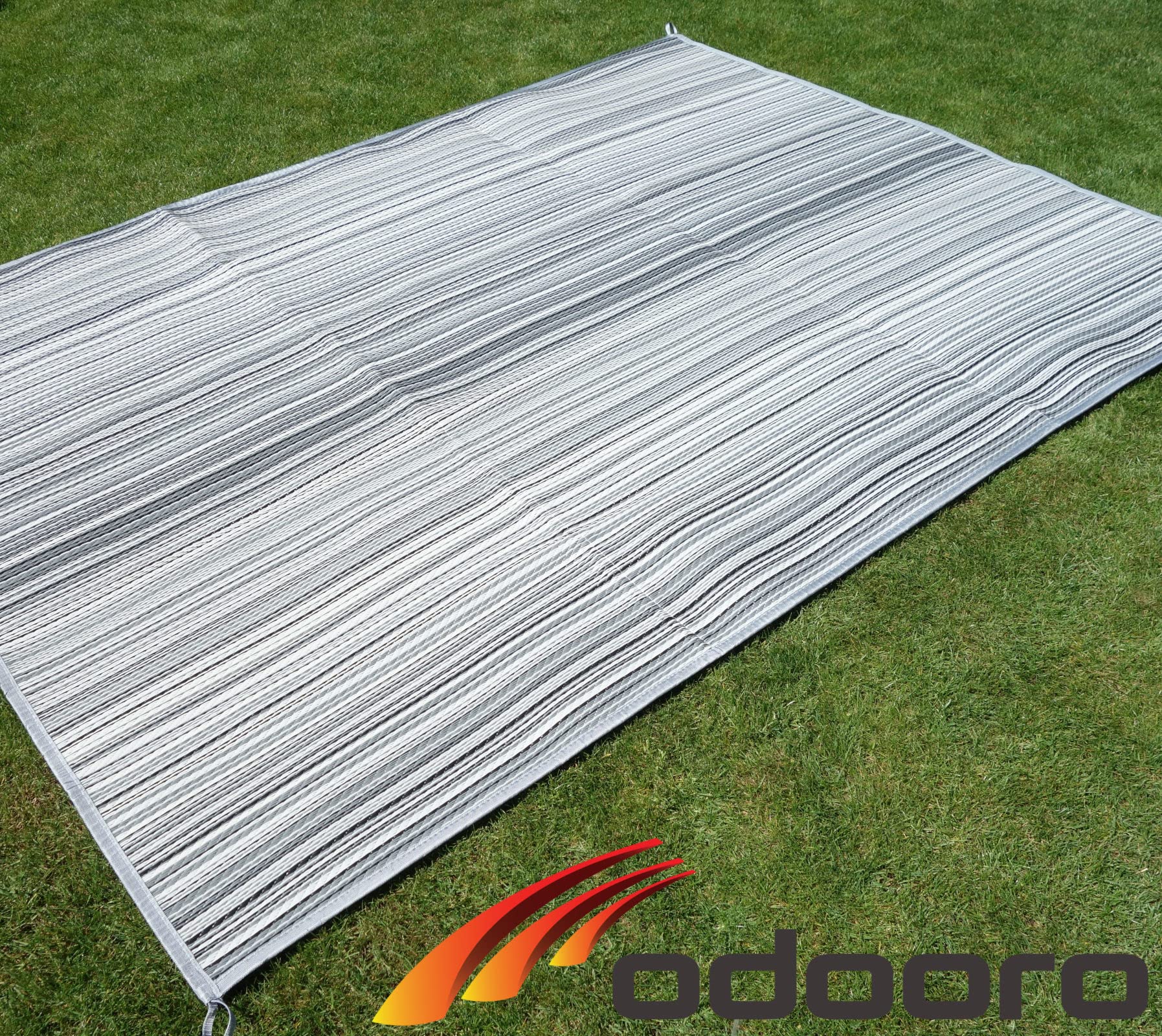 Schlauchland Zeltteppich ** odooro WAVETEX Stripe 2,7m x 5m *** VIELE GRÖSSEN + Farben ** Camping Matte Wohnwagen 450 g/m² Outdoor Teppich Vorzelt Teppich Garten Spieldecke