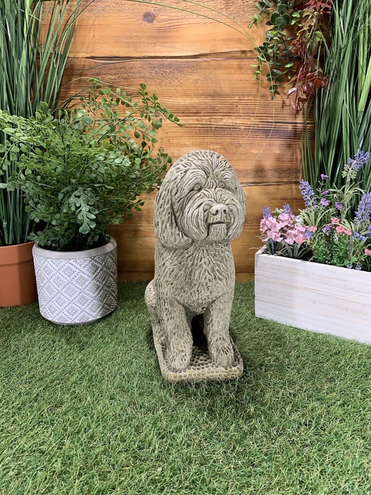 J And L Stone Ornaments Stone J And L Ornaments Garden Detailed Cockapoo Poodle Dog Gift Statue Ornament