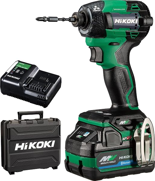 【Amazon.co.jp限定】HiKOKI WH36DD 36V Impact Driver, Aggressive Green, First Repair Warranty (1 year), Comes with 1 Battery, Charger, and Case WH36DD(XPLSZ) - 1