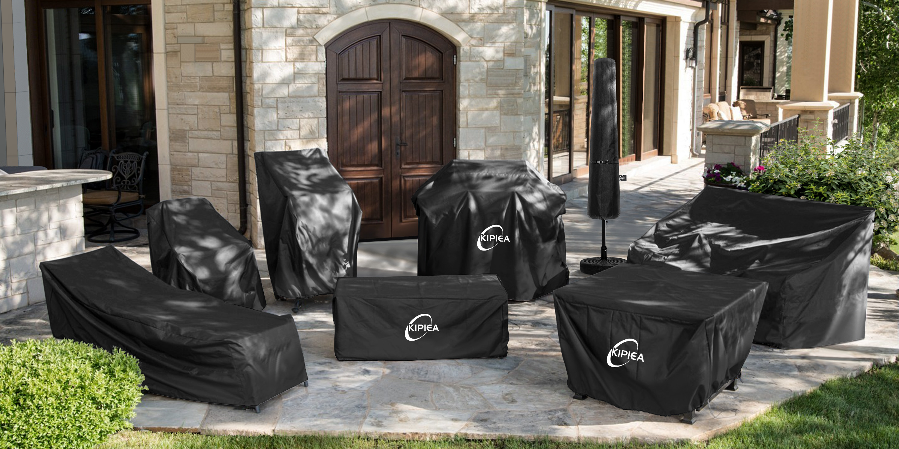 cover for 10 patio umbrella Kipiea Covers 7-10' Market Umbrella, Upgraded 600D Heavy Duty Outdoor Umbrella Covers with Support Pole and Zipper : Patio, Lawn & Garden Umbrellas by Garden Winds. pa_ps_Laptop_Capacity:Up to a 14