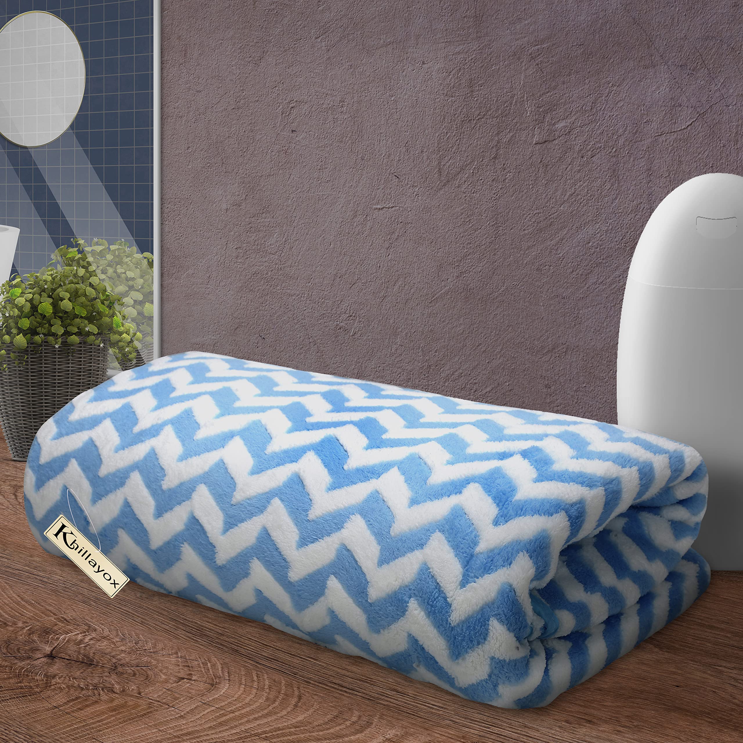 Khillayox Microfiber Large Size Bath Towel 400 GSM | for Men & Women Set of 1 (140x70 CM_Sky Blue)