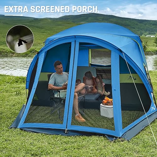 Miniatura 2 de Tents for Camping 610 Person Camping Tent with Screen Porch, Weatherproof Large Cabin Tent with Rainfly and Carry Bag, Family Tent for Outdoor