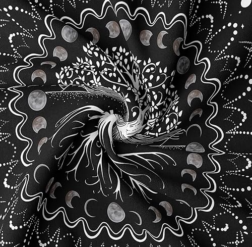 Miniatura 7 de Tapiz de árbol de la vida, misterioso árbol de los deseos, tapiz de arte estético para colgar en la pared, psicodélico, hippie, bohemio, arte para