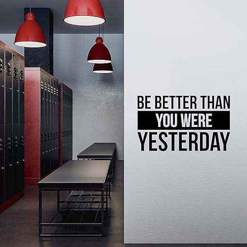 Miniatura 4 de My Vinyl Story Calcomanía de pared inspiradora con texto en inglés Be Better Than You were Yesterday (Be Better Than You were Yesterday)