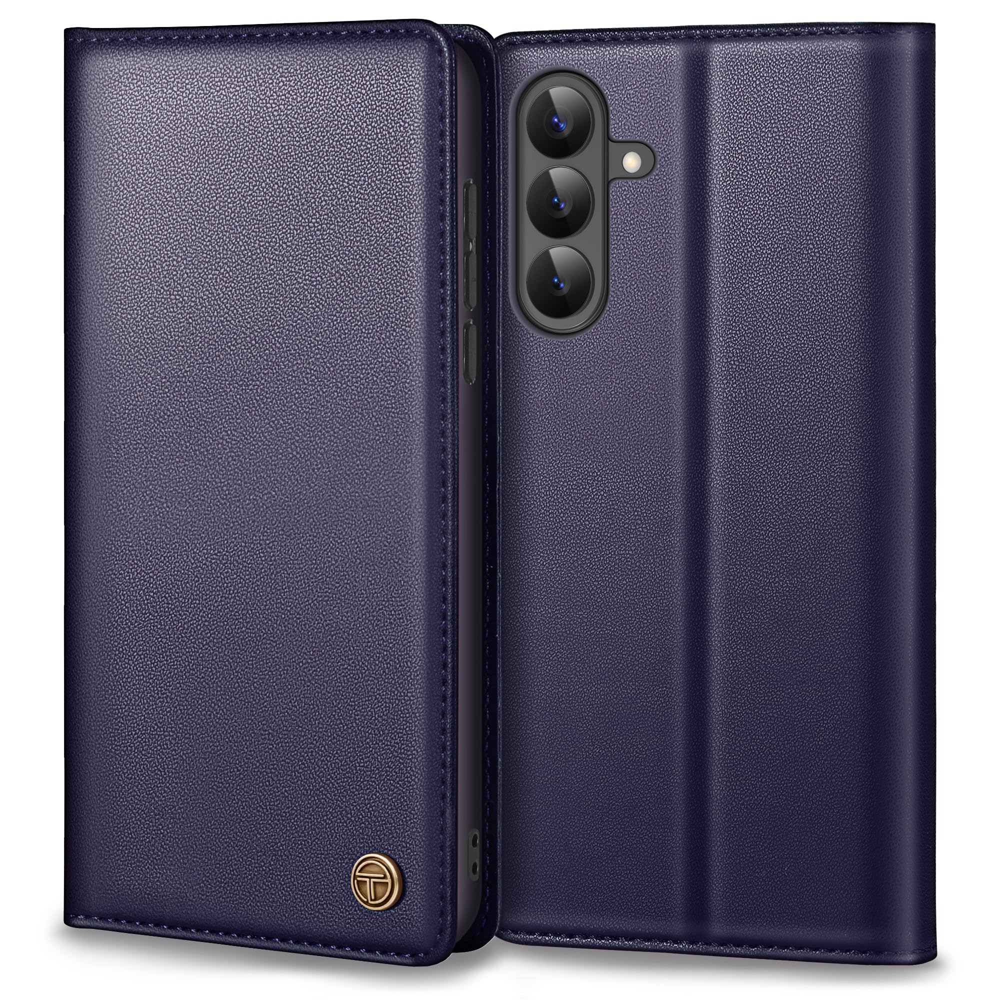 Handyhülle für Samsung Galaxy S25 Ultra Hülle, Premium Lederhülle Schutzhülle Tasche für Samsung S25 Ultra Hülle Wallet Kartenfach Standfunktion Flip Case für Galaxy S25 Ultra Klappbar, Schwarz