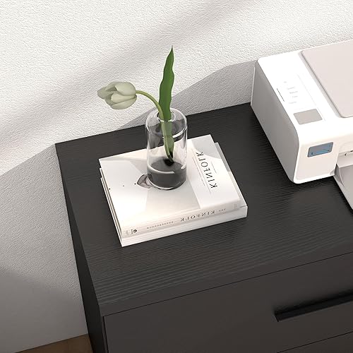 Miniatura 7 de Panana Archivador lateral de madera con 2 cajones (negro)