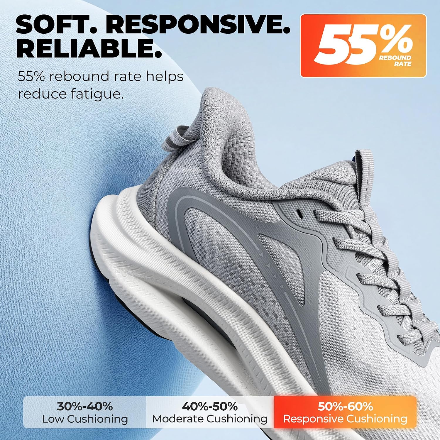 ALLSWIFIT Men's Slip On Stability Cross Trainer Walking Shoes Coushioning Arch Support Non Slip Breathable Comfortable Workout Running Tennis Gym Fashion Sneaker