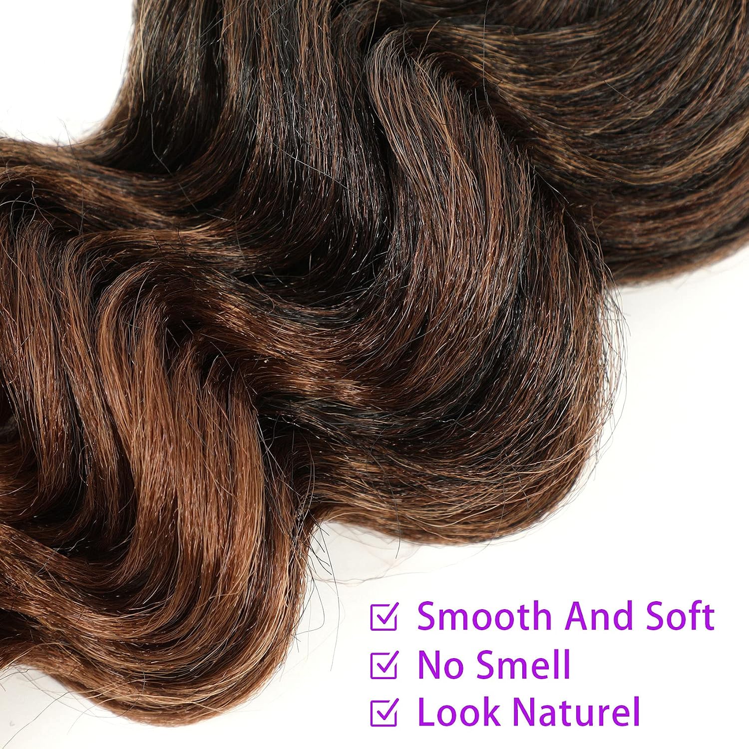 Ocean Wave Crochet Hair Deep Wave Crochet Hair for Black Women Ocean Wave Braids Hair Synthetic Crochet Braiding Hair Extensions 8 Packs (9 Inch (Pack of 8), T30)