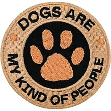Finally Home Patch with Hook-and-Loop Closure - Dogs are My Kind of People | Dog Patches, Round Patches, Badge Paws