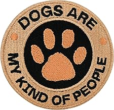 Finally Home Dogs Are My Kind of People Patch with Adhesive Fastener | Dog Patches Round Patches Patches Badges Paw Prints