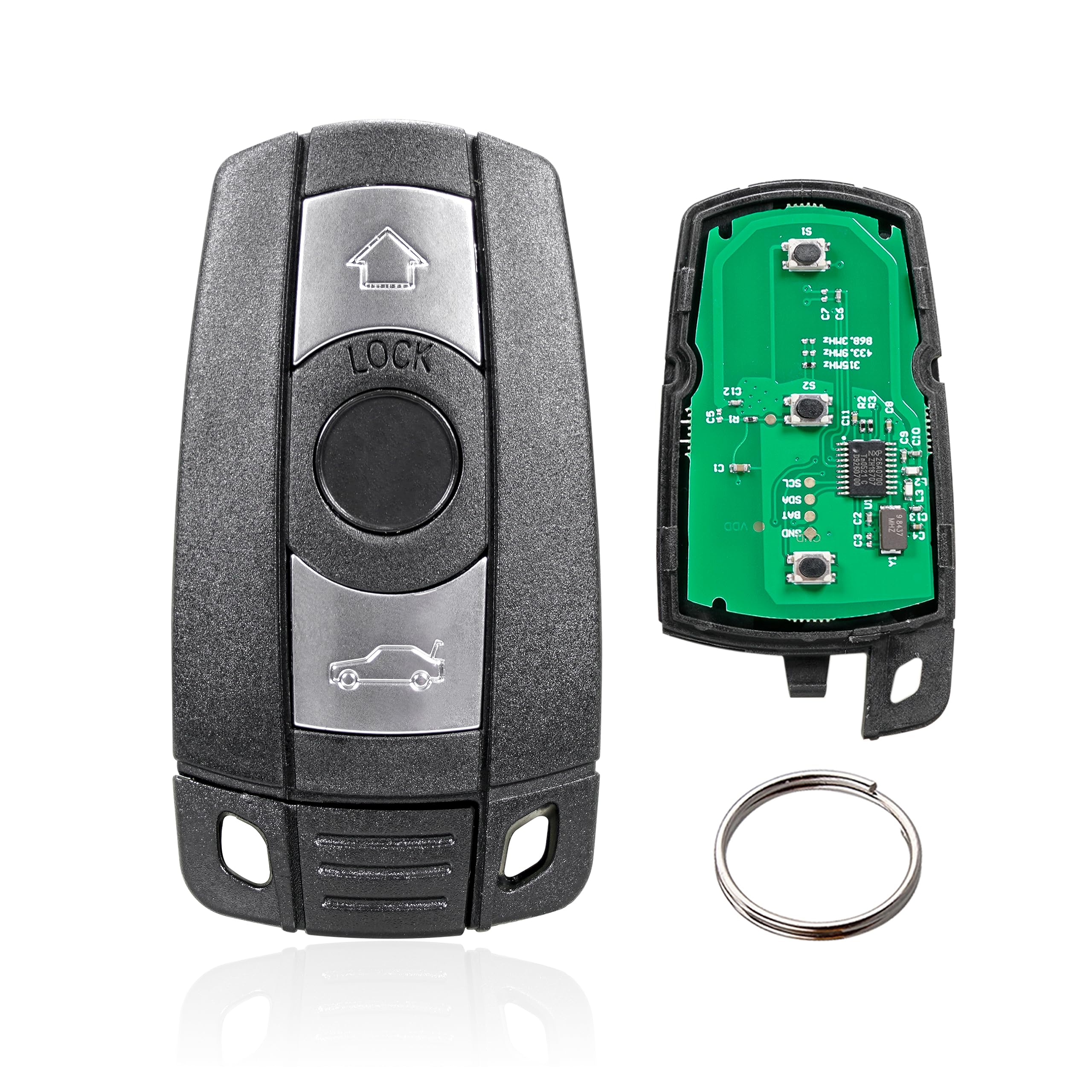 KASER Cover Guscio Chiave Scocca Telecomando 3 Tasti Compatibile Per - Foto 2