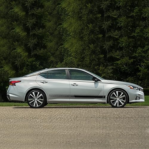 Miniatura 3 de Bubbles Designs Adhesivo adhesivo de vinilo con rayas laterales compatibles con Nissan Altima Coupe 2008-presente (negro)