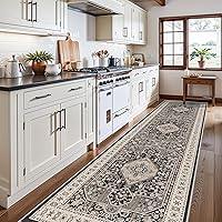 Vista 78 de Alfombra de Pasillo Lavable - Alfombras de Cocina de 2'6"x12' con Respaldo Antideslizante, Alfombras de Casa de Campo para Interiores para Sala