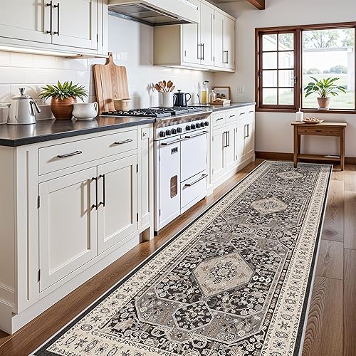 Miniatura 78 de Alfombra de Pasillo Lavable - Alfombras de Cocina de 2'6"x12' con Respaldo Antideslizante, Alfombras de Casa de Campo para Interiores para Sala