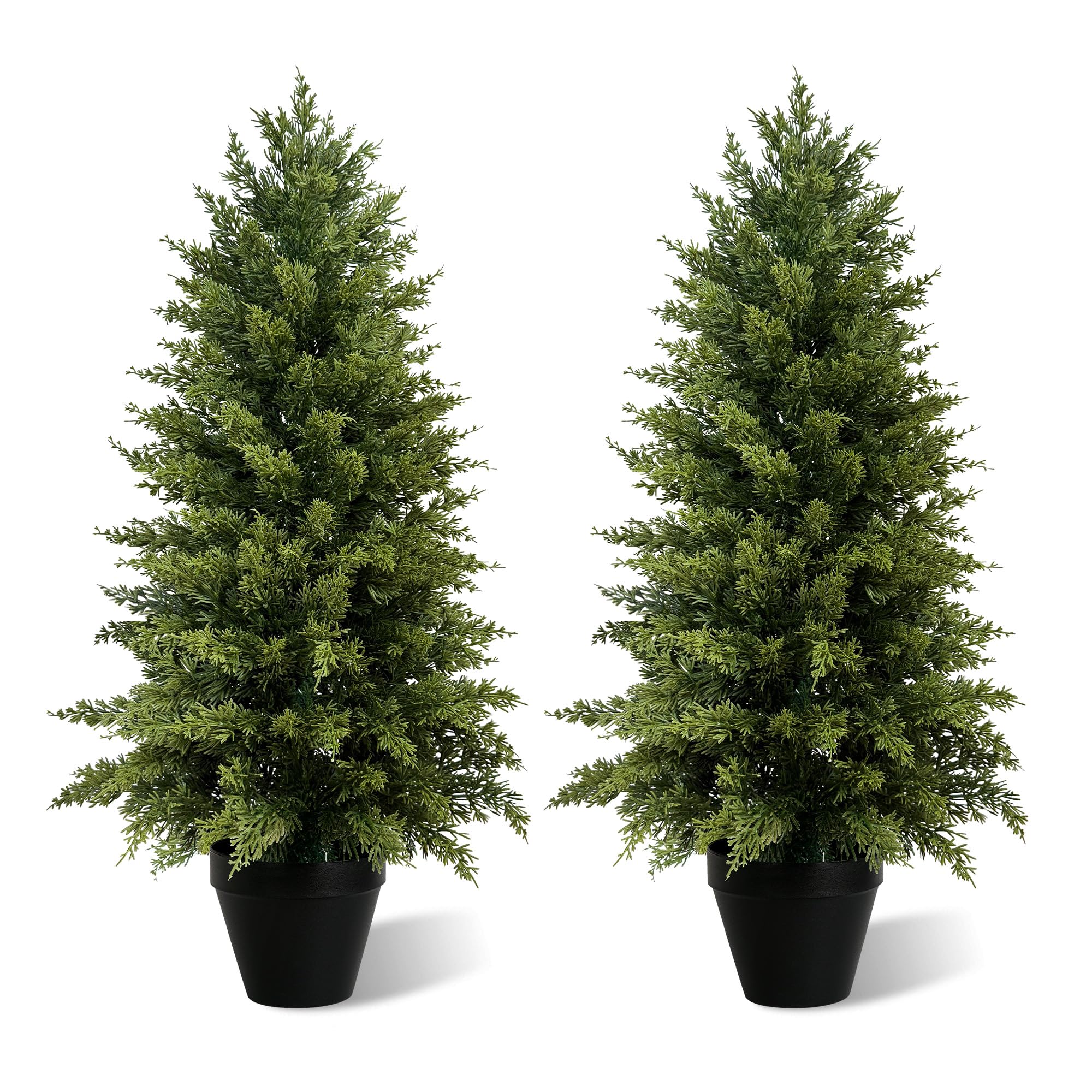 Vitalismo Plante Artificielle Exterieur 90cm Arbre Topiaire en Pot Faux Cyprès