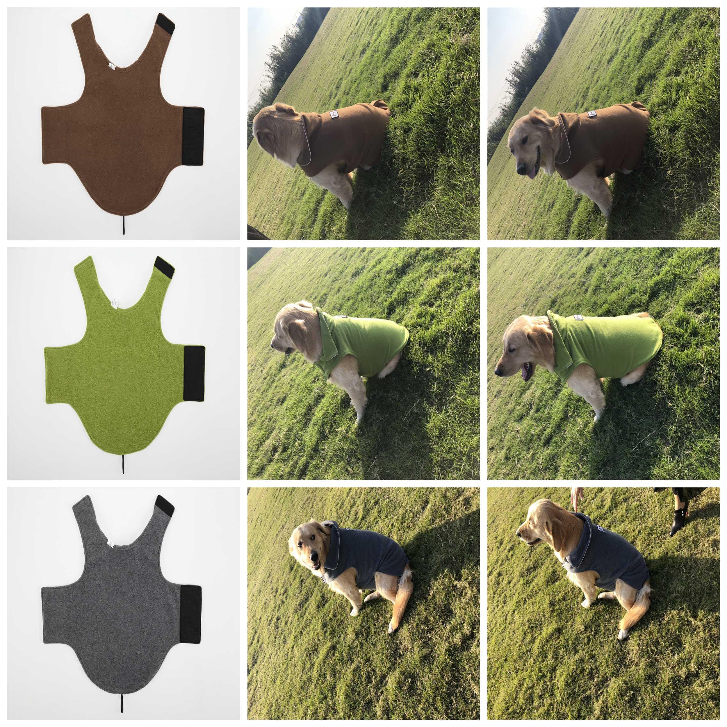 Ecent Cappottino Invernale Cane Cappotto Caldo Cane in Pile per Cani in Inverno (grigio, M)