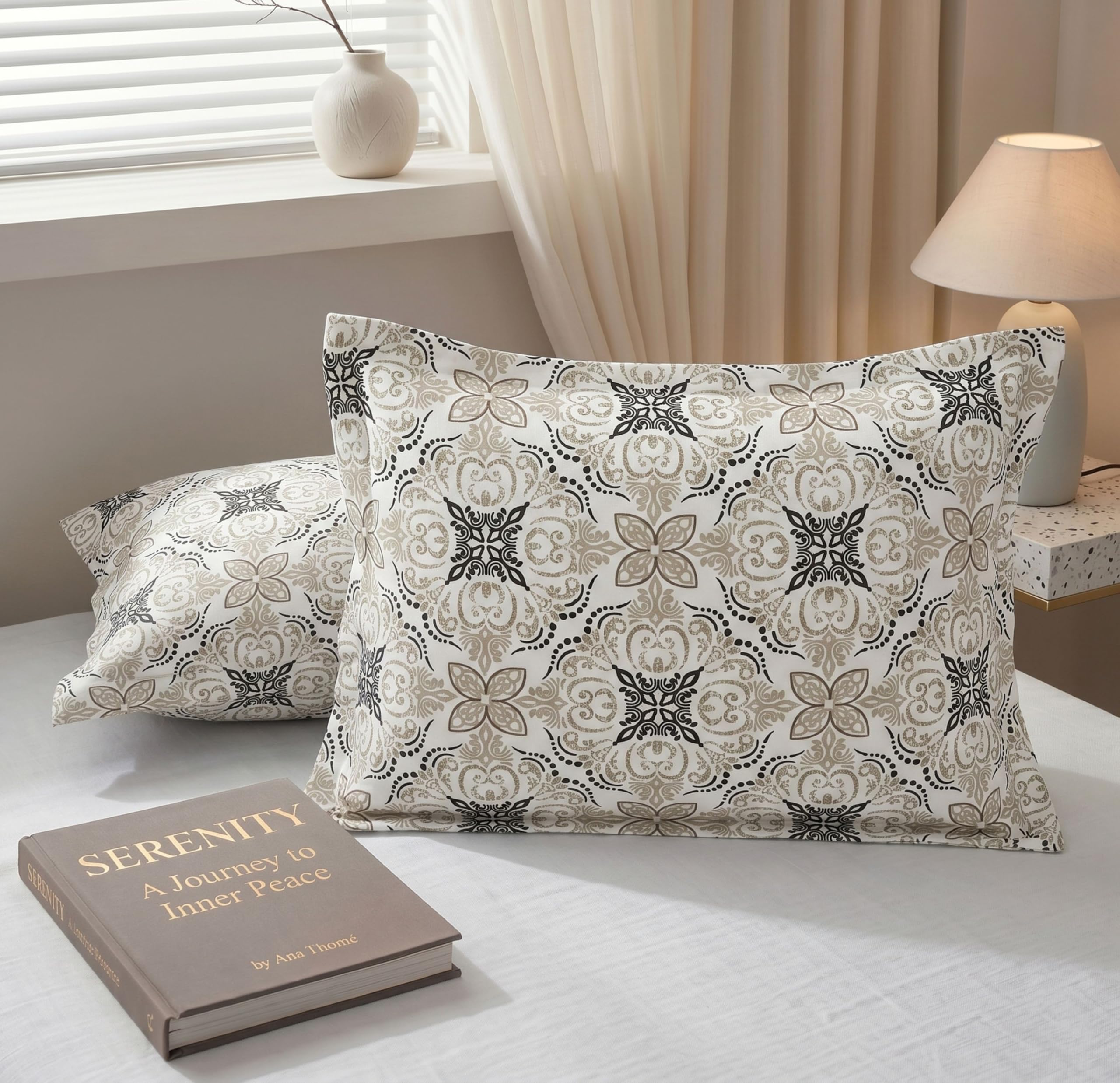 VAS COLLECTIONS Cotton Pillow Cover Set of 2 (17x27 Inches) | Ultra Soft Breathable Pillow Cases for Bed | Skin Friendly, Fade Resistant & Comfortable Pillow Covers for Bedroom Decor (Dark Grey)-picture-15