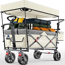 TRESKO® Handcart Foldable with Roof, Cooling Compartment …