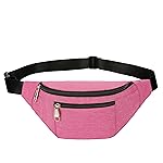 Fanny Pack for Men & Women, Fashion Waterproof Waist Packs with Adjustable Belt, Casual Bag Bum Bags for Travel Sports Running. (Pink)
