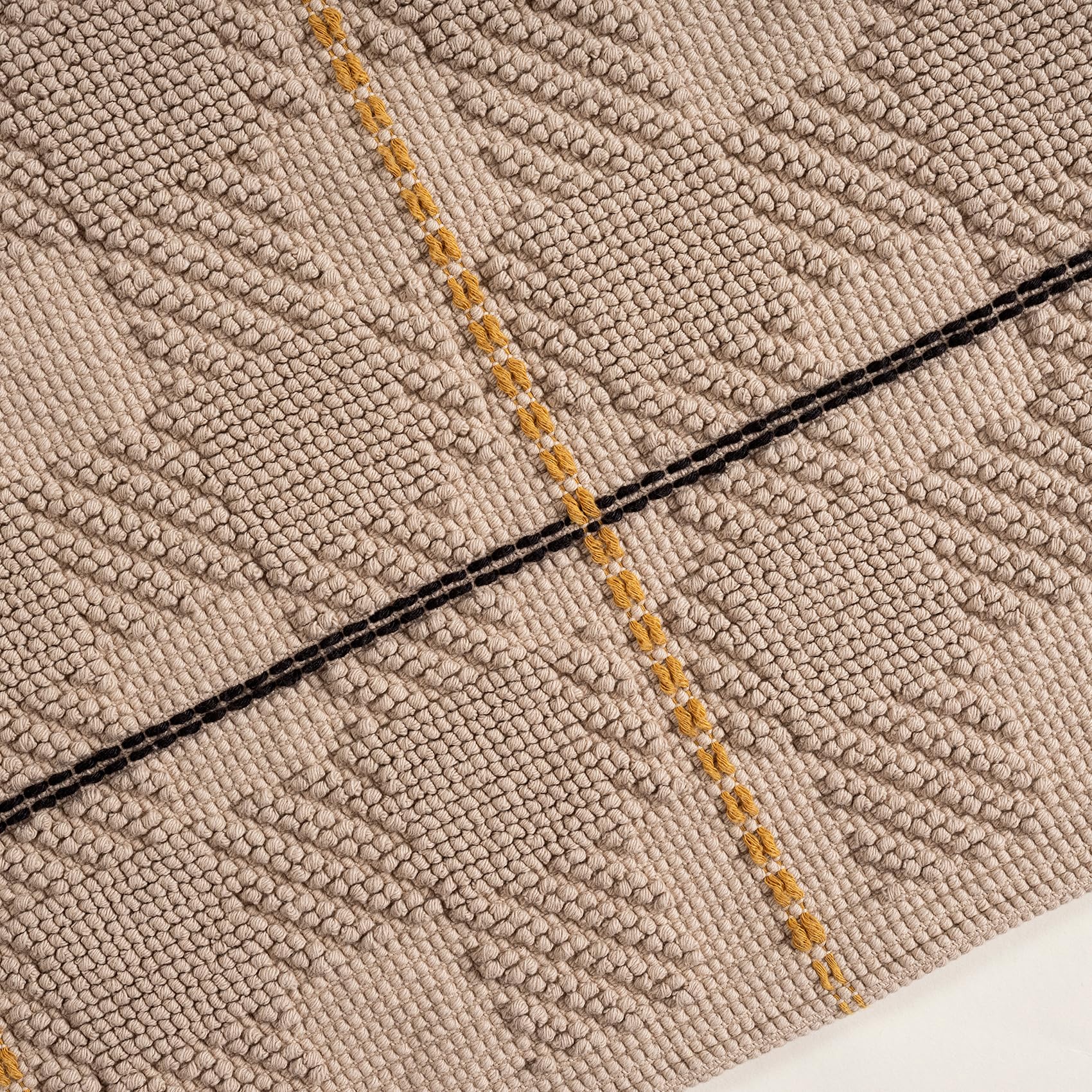 Costa Saçaklı Jakarlı Pamuk%100 Pamuk Kilim 90x140 Cm Bej