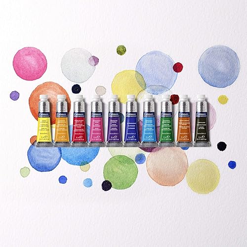 Vista 128 de Winsor & Newton - Cotman - Juego de acuarelas, 12 medias pastillas y pincel Juego de 6 tubos 0.3 fl oz