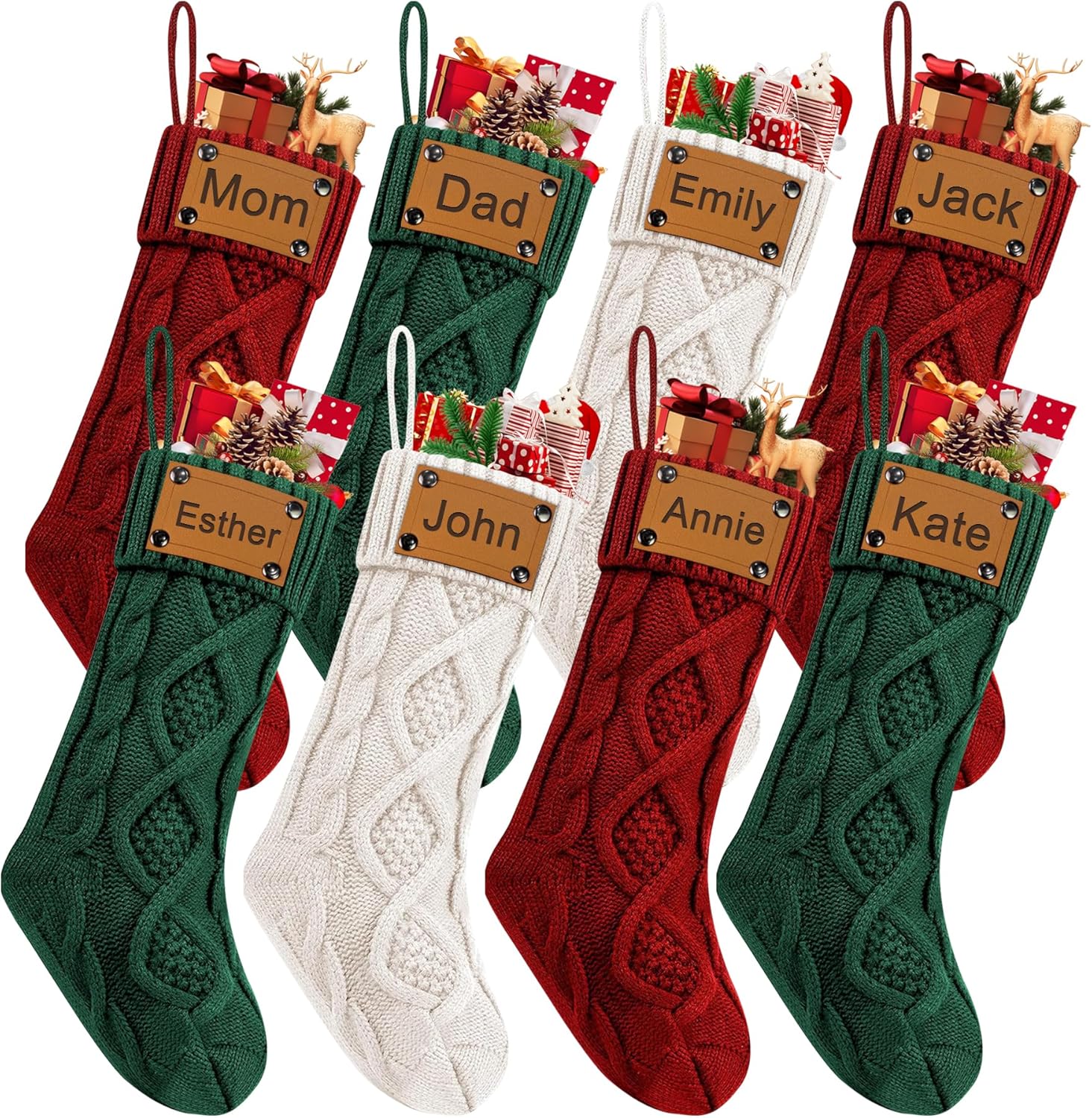 Lcyawer Personalized Christmas Stockings with Name, Custom