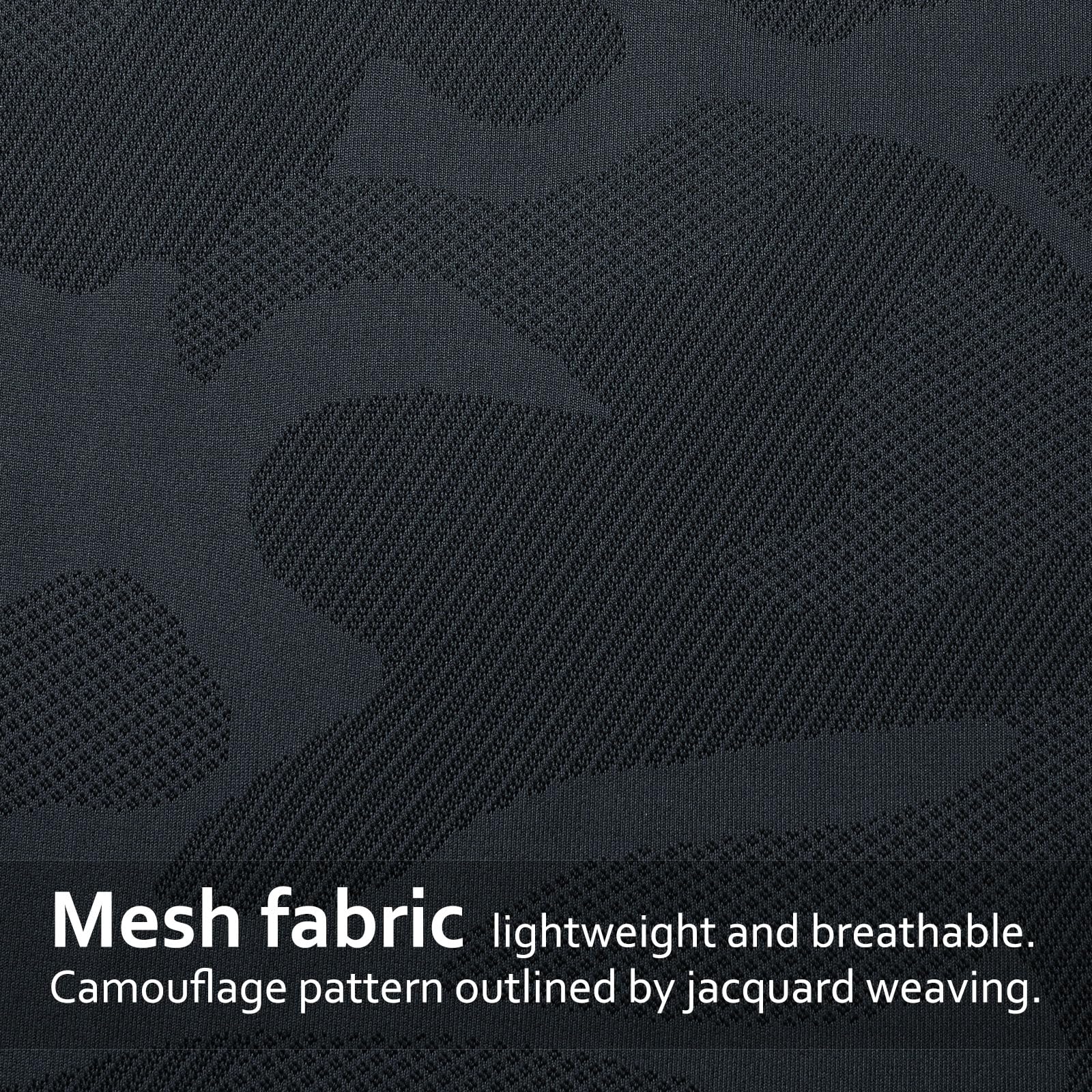 Superora Paquete de 3 camisetas deportivas para hombre, de secado rápido, para correr, entrenamiento, manga corta, malla transpirable con patrón de camuflaje jacquard — view 6