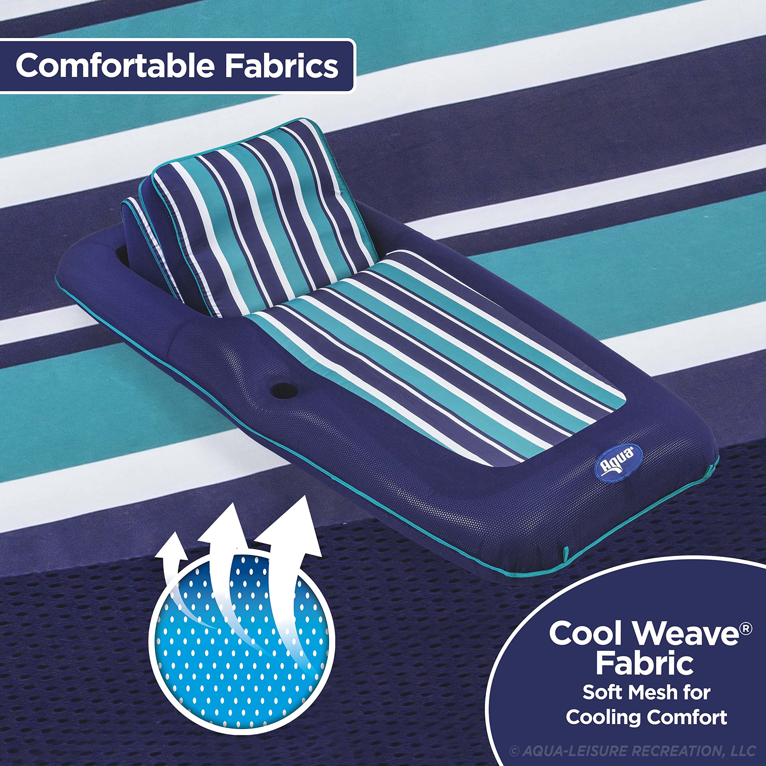 Aqua Premium Convertible Pool Float Lounge Extra Large Heavy Duty