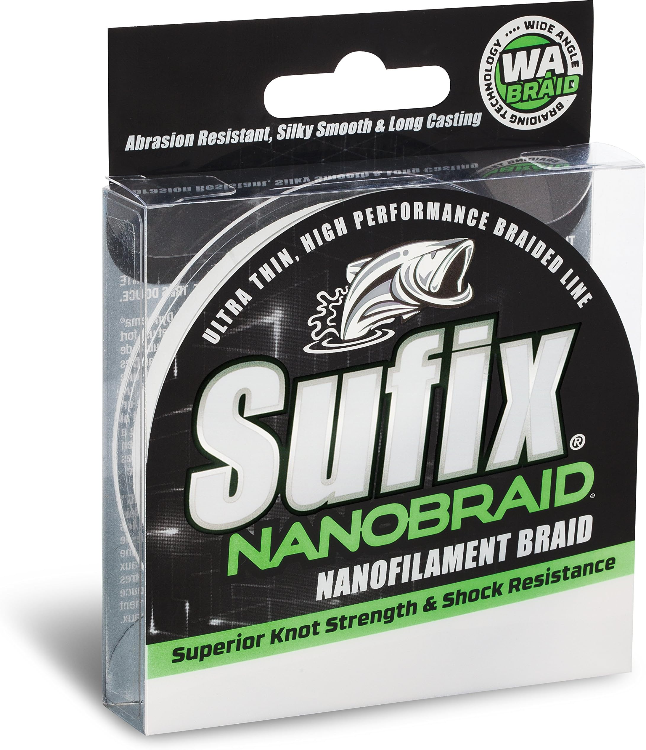 SufixNanoBraid 8 lb Low-Vis 690-008G: NanoBraid 8 lb Low-Vis Green, one Size