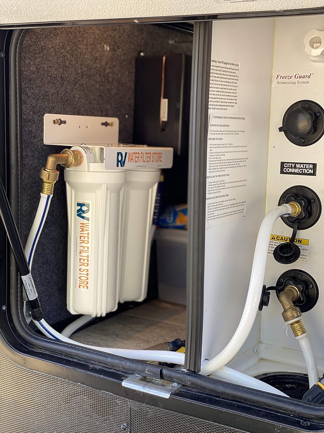 Essential RV Water Filter System with Hose Fittings - Premium RV Water Filtration System with Cyst Removal : Automotive