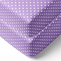 Vista 18 de Bacati - Falda de cama Mix N Match Pin Dots para cuna/niños pequeños con volantes de polvo (rojo)