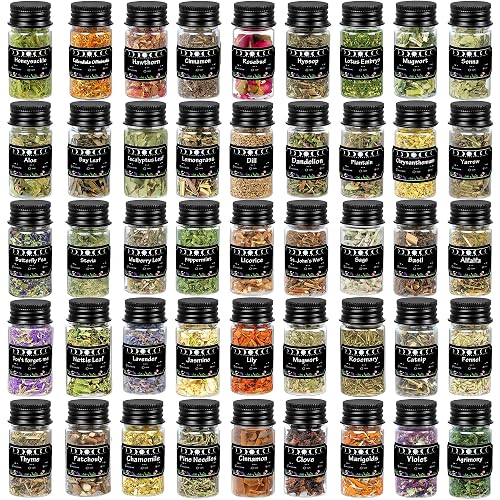 45PCS Herbs for Witchcraft - Wiccan Supplies and Tools -
