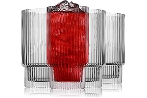 Ribbed Glassware Set of 4