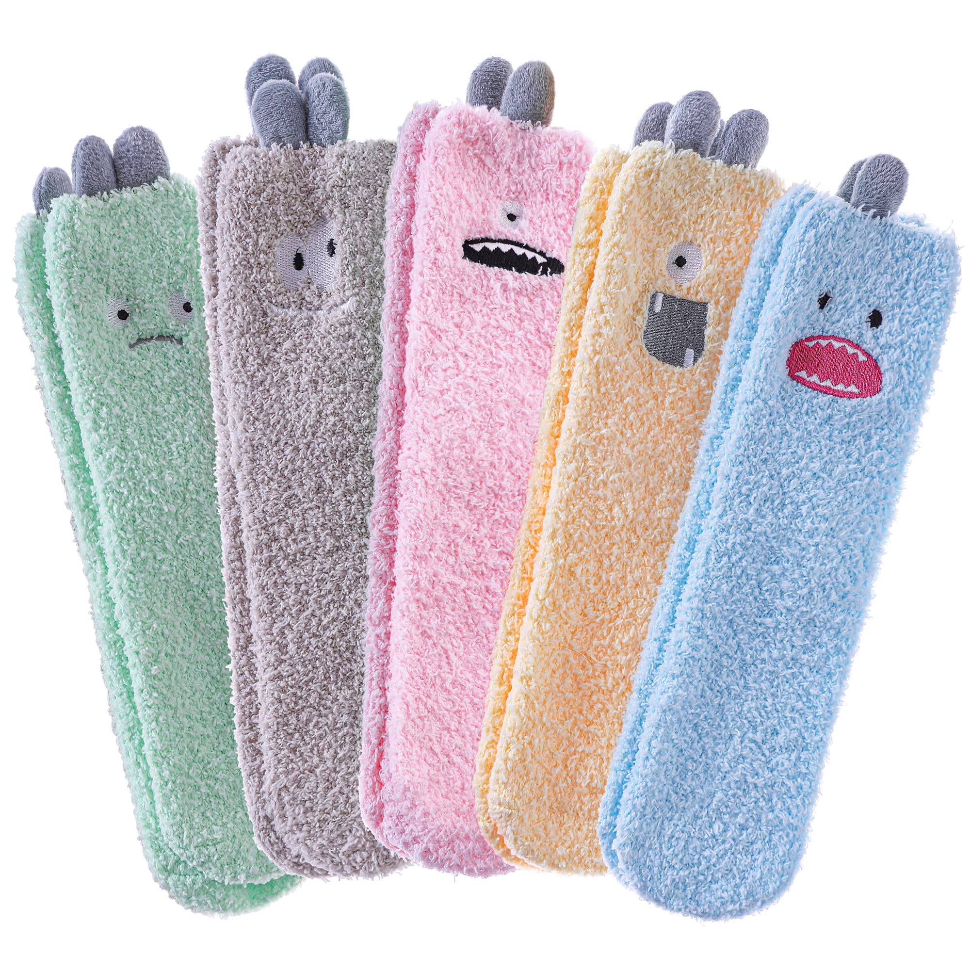 MQELONG Womens Super Soft Fuzzy Cozy Home Sleeping Socks Microfiber Winter Warm Slipper Socks