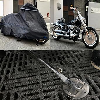 FENRIR Motorcycle Cover with Kickstand Pad for Softail Street Bob Fat Boy Fat Bob Breakout Low Rider Scout Chief Rocket3 Bonneville Bobber Speedmaster Thunderbird R18 Boulevard Vulcan VStar Shadow