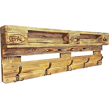 Palettenmobel Garderoben Set Nanaku Neuholz Gebeizt In Klassischer Paletten Optik Jedes Teil Ist Einzigartig Und Wird In Deutschland In Handarbeit Gefertigt Amazon De Kuche Haushalt