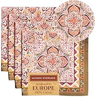 Vista 28 de Maison d' Hermine Servilletas de tela 100% algodón peinado de alta calidad, decorativas, lavables, juego de 4 servilletas para el hogar, cocina