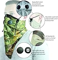 Vista 2 de ATV Tek Máscara antipolvo estilo bandana, cómoda y lavable (camuflado, talla única)